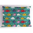 thumbnail image 1 of Elephant Nursery Pillow Sham Joyful Kids Pattern Festive Colorful Animals Happy Flowers Funny Nature, Decorative Standard Size Printed Pillowcase, 26 X 20 Inches, Multicolor, by Ambesonne, 1 of 2