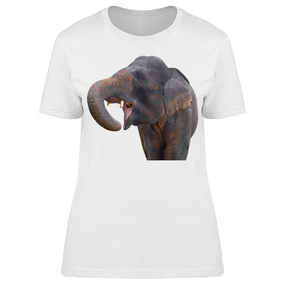 Elephant Open Mouth T-Shirt Women -Image by Shutterstock, Female 3X-Large