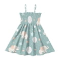 Elephant Pattern Girls' Casual Dresses 2Y-8Y Sleeveless Ruffle Neck for ...