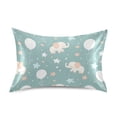 thumbnail image 1 of Elephant Pattern Pillowcase Standard Size 20''x26'' Satin Double-Sided Print Soft Wrinkle Resistant, 1 of 9