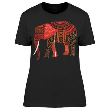 Elephant Pattern T-Shirt Women -Image by Shutterstock, Female x-Large