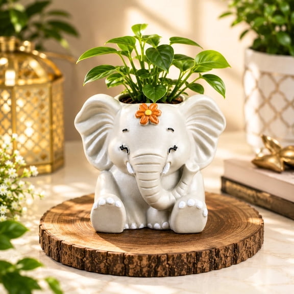 Elephant Plant Holder | Showpiece For Home Decoration | Showpiece For Showcase | Showpiece