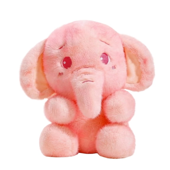 Elephant Plush, Stuffed Animal, Elephant Toy, Stuffed Elephant, 12 In, Light Pink Fabric, Floppy Stuffed Animal, Kid Toy, Animal Ears, Playtime Companion, 1 Pc