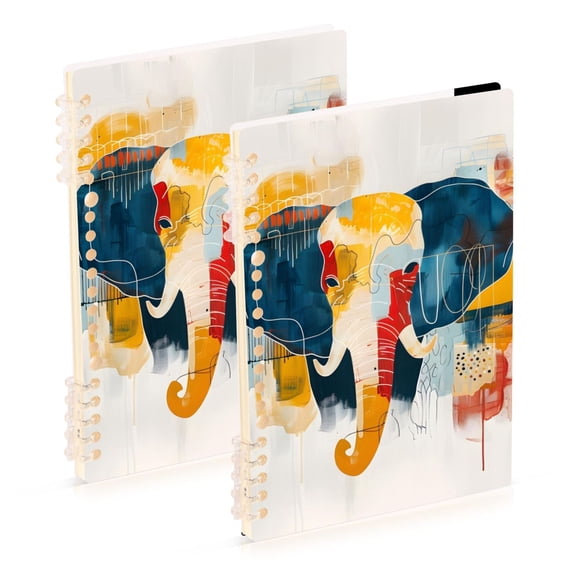Elephant Portrait Notebook Detachable Coil Notebook Diary Plan Book A5 Size 60 Pages 1 Pack