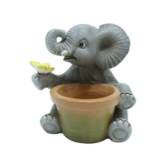 Elephant Pottery Planter Flower and Plant Pot for Home Office Aesthetic Decors
