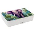 thumbnail image 1 of Elephant Premium PU Leather Jewelry Box Organizer with Removable Compartment and Portable Bracelet Holder, 1 of 6