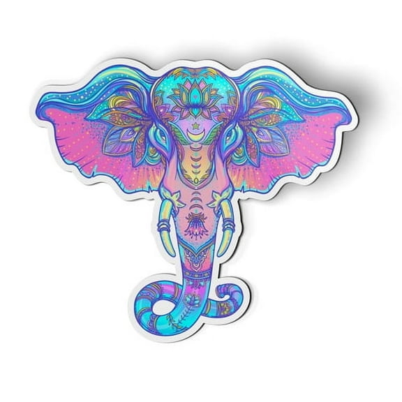 Elephant Pretty Boho Trippy - 5" Magnet for Car Locker Refrigerator