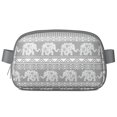 thumbnail image 1 of Elephant Print Chest Bag for Women – Bohemian Fanny Pack with Mandala & Floral Design, Adjustable Strap and Water-Resistant Material for Travel or Hiking, 1 of 4