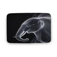 thumbnail image 1 of Elephant Printed Black Bath Rug Non-Slip Soft Microfiber Bathroom Rugs Washable Bathmat, Funny Animal Decor for Tub Shower Room Floor, 24x16 Mat, 1 of 8