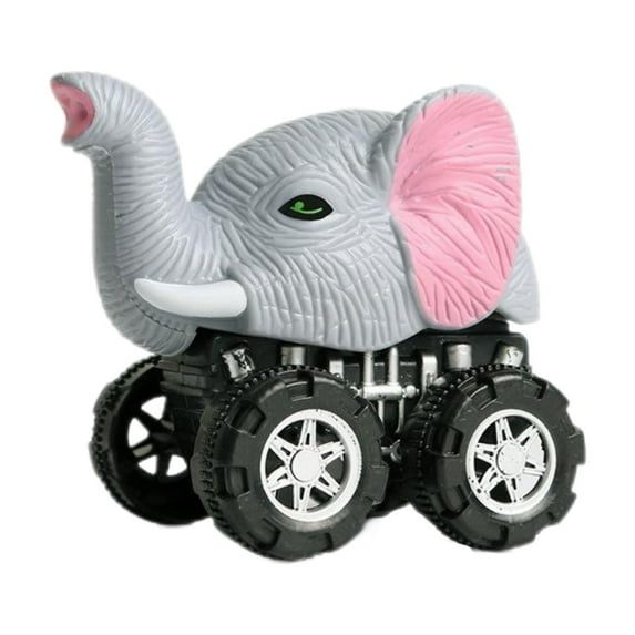 Elephant Pull Back Car Off Road Toy, Car Toys for 3 4 5 6 Year Old Boy Girl, Monster Trucks Pull Back Vehicles Toys, 360° Rotating Stunt Car Toys for Kids Christmas Birthday Gifts HJJLRH