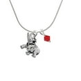 thumbnail image 1 of Elephant - Red Bicone Crystal Necklace, 1 of 1