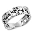 thumbnail image 1 of Elephant Ring .925 Sterling Silver Animal Band Jewelry Female Male Unisex Size 8, 1 of 4