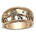 thumbnail image 1 of Elephant Ring Band  Ring for Women Rose Gold Plated Crystal Ginger Lyne Collection Size 5, 1 of 5