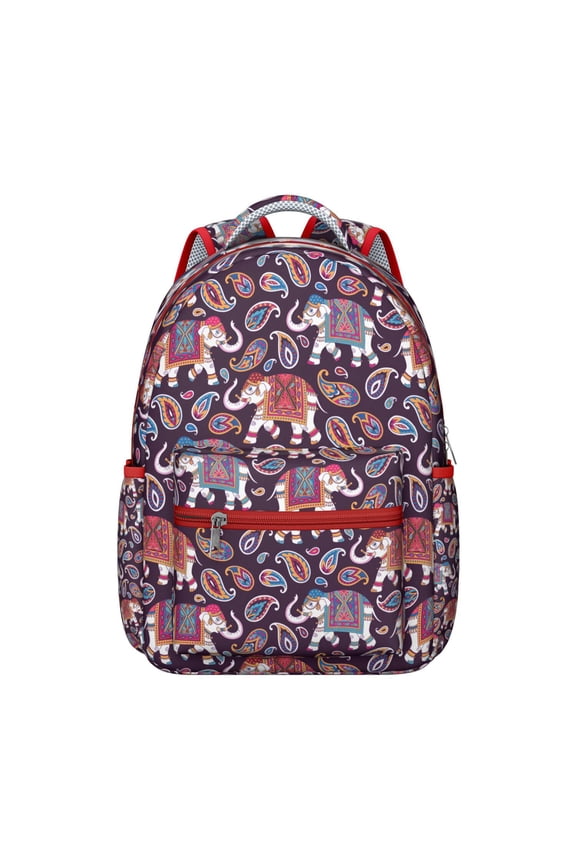 Elephant Safari Print Backpack - Durable Waterproof Bookbag for Students, Spacious Laptop Backpack, Cute Themed Gift
