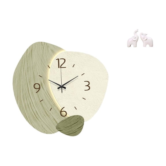 Elephant Sculpture Wall Clock Animal Statue Resin Craft Silent Movement for Kitchen Office Bedroom Shelf