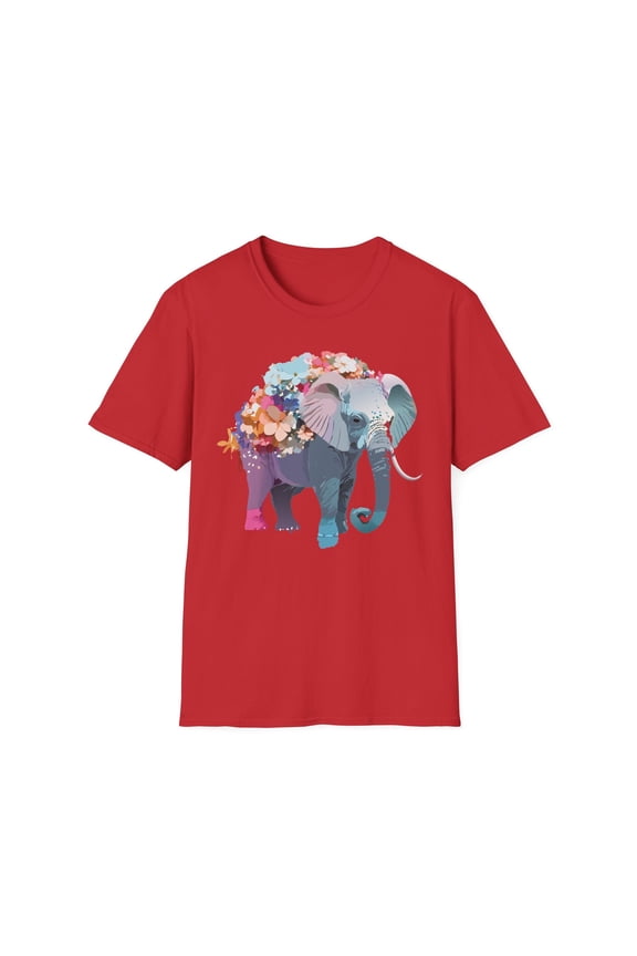 Elephant Shirt, T Shirt with Elephant, Elephant on T Shirt, T Shirt with Animation, Animals Tee Shirt