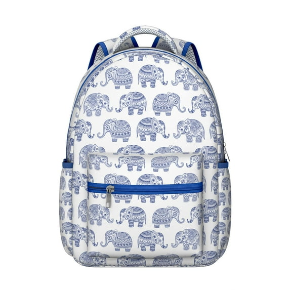 Elephant Silhouette Backpack - Waterproof School Bag for College Students, Spacious Compartment, Cute Print Gift Idea
