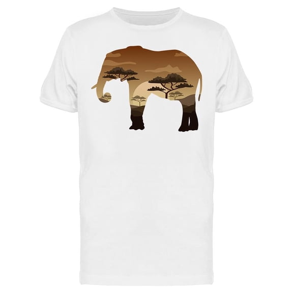 Elephant Silhouette, Wildlife T-Shirt Men -Image by Shutterstock, Male Large