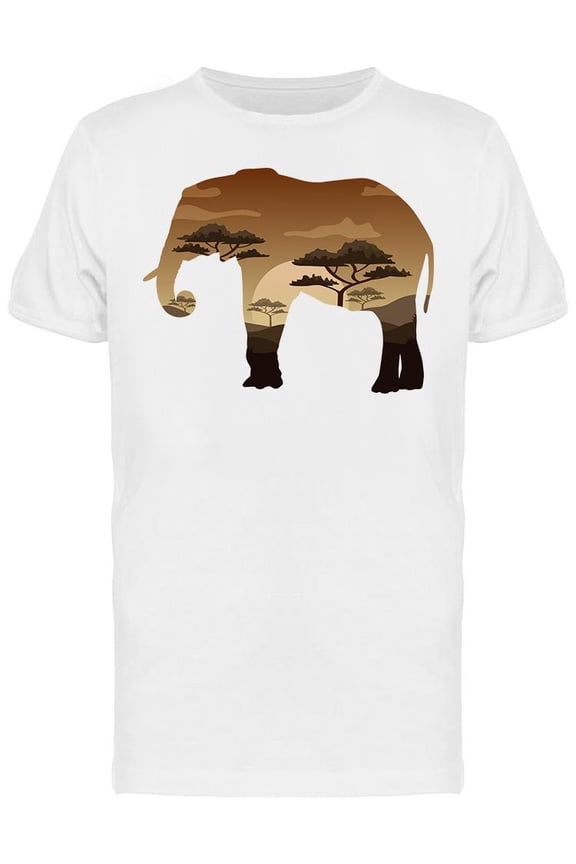 Elephant Silhouette, Wildlife T-Shirt Men -Image by Shutterstock, Male Medium