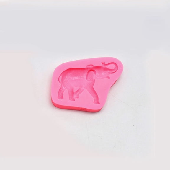 Elephant Silicone Mould Fondant Cake Chocolate Cookie Decorating Mould Cake Tools,For Making Candies, Jellies, Chocolates And Ice Cubes,1PC (Pink)