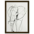 thumbnail image 1 of Elephant Simple Polygon Line Drawing Illustration Artwork Framed Wall Art Print A4, 1 of 4