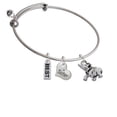 thumbnail image 1 of Elephant Sister Heart Expandable Bangle Bracelet, 1 of 1