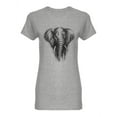 thumbnail image 1 of Elephant Sketch Shaped T-Shirt Women -Image by Shutterstock, Female Medium, 1 of 2