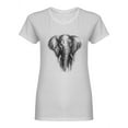 thumbnail image 1 of Elephant Sketch Shaped T-Shirt Women -Image by Shutterstock, Female x-Large, 1 of 2