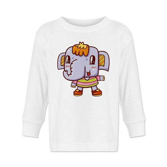 Elephant Smiling Long Sleeve Toddler -Image by Shutterstock, 2 Toddler