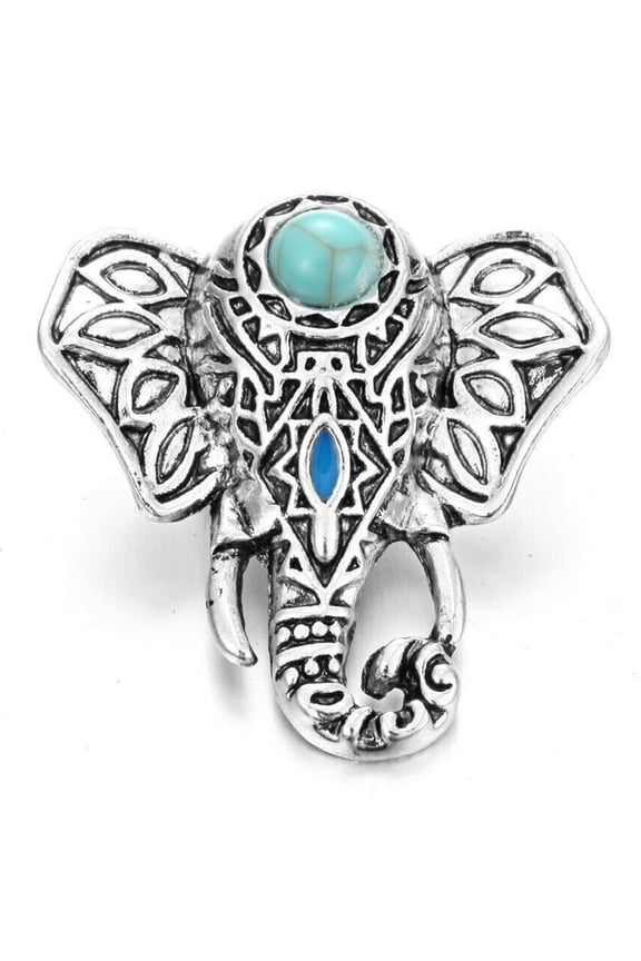 Elephant Snap Jewelry Ginger Charm Button, For Interchangeable DIY Customizable Accessories