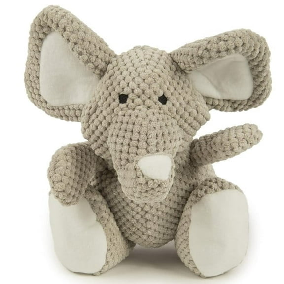 Elephant Squeaky Plush Dog Toy, Chew Guard Technology, Cuddly Toy for Dogs, Gray, Large, 10"