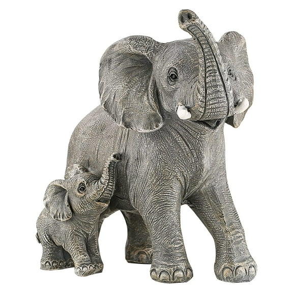 Elephant Statue Figurines Retro Elephant Decor Mom Gifts,Elephant Gifts for Women,Home Decor Office Bookshelf TV Stand Living Room, Decoration for Shelf Table Decor-Gray