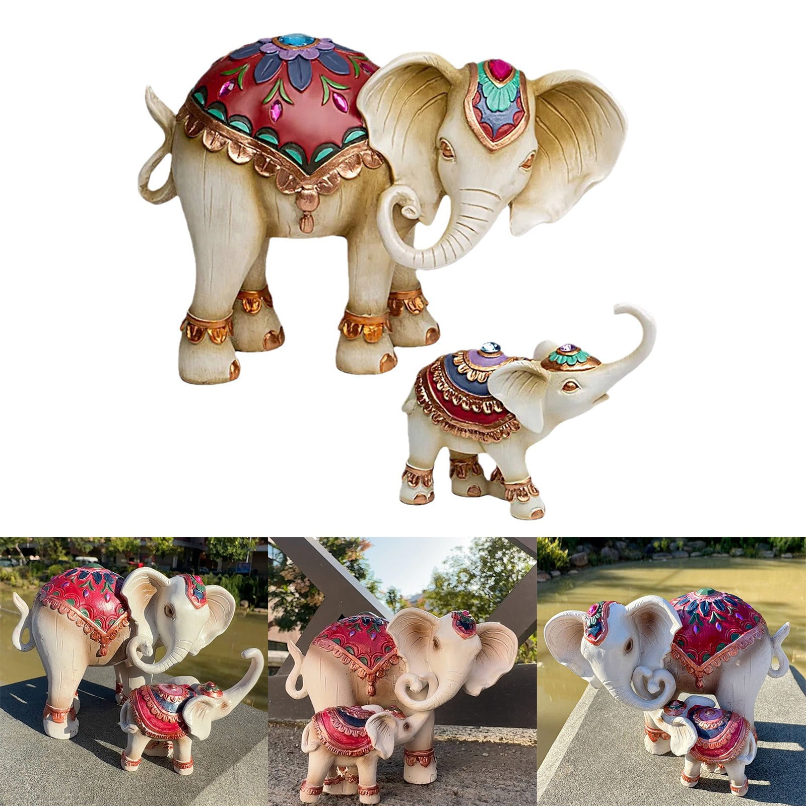 Elephant Statues for Home Decor Accents, Elephant Decor for Shelf ...