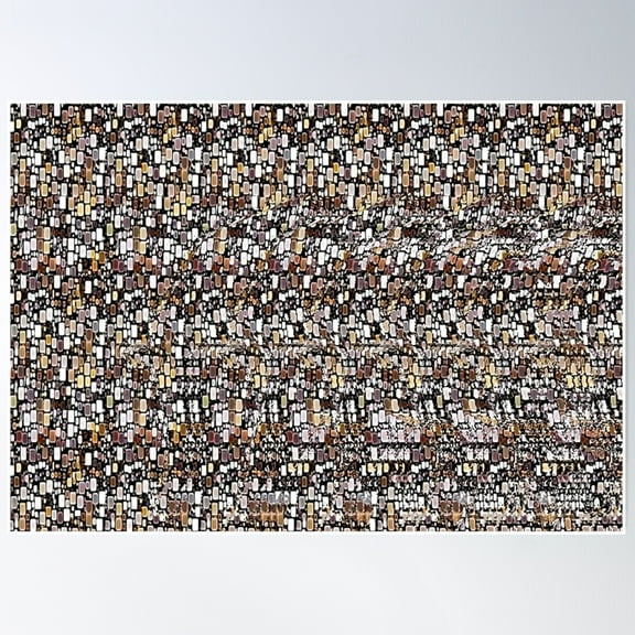 Elephant Stereogram 2 Poster Wall Art, Modern Wall Decor For Living Room Bedroom, 8x12 UNFRAMED