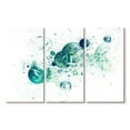 thumbnail image 1 of Elephant Stock Abstract Bubble Wall Art - Horizontal Multi Panel Canvas - Living Room Wall Decor - Abstract Multi Panel - White And Teal Decor - 57" x 36", 1 of 4