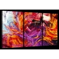thumbnail image 1 of Elephant Stock Abstract Caramel Splash Wall Art - Horizontal Multi Panel Canvas - Hallway Wall Decor - Abstract Multi Panel - Purple And Orange Decor - 23" x 14", 1 of 4