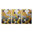 thumbnail image 1 of Elephant Stock Abstract Geometric Hexagons Wall Art - Horizontal Multi Panel Canvas - Living Room Wall Decor - Abstract Multi Panel - Orange And Gold Decor - 74" x 36", 1 of 4