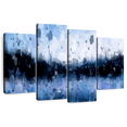 thumbnail image 1 of Elephant Stock Abstract Navy Blue Wall Art - Horizontal Multi Panel Canvas - Living Room Wall Decor - Abstract Multi Panel - Black And Purple Decor - 43" x 27", 1 of 8