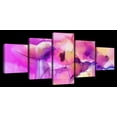 thumbnail image 1 of Elephant Stock Abstract Pastel Floral Hues Wall Art - Horizontal Multi Panel Canvas - Living Room Wall Decor - Abstract Multi Panel - Pink And Yellow Decor - 29" x 12", 1 of 4