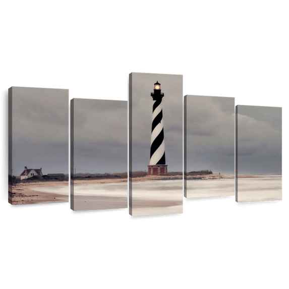 Elephant Stock Abstract Sea Wall Art - Horizontal Multi Panel Canvas - Living Room Wall Decor - Abstract Multi Panel - Blue And Brown Decor By Nan - 49" x 24"
