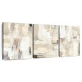 thumbnail image 1 of Elephant Stock Abstract Soft Beige Triptych Wall Art - Horizontal Multi Panel Canvas - Living Room Wall Decor - Abstract Multi Panel - Beige And Brown Decor - 32" x 15", 1 of 8