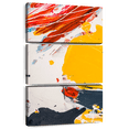 thumbnail image 1 of Elephant Stock Abstract Splatter Expression Wall Art - Vertical Multi Panel Canvas - Living Room Wall Decor - Abstract Multi Panel - Red And Black Decor - 36" x 57", 1 of 8