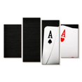 thumbnail image 1 of Elephant Stock Ace Playing Cards Wall Art - Horizontal Multi Panel Canvas - Living Room Wall Decor - Hobbies And Lifestyle Multi Panel - Black And White Decor - 75" x 48", 1 of 4