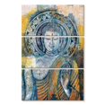 thumbnail image 1 of Elephant Stock Acrylic Buddha Wall Art - Vertical Multi Panel Canvas - Living Room Wall Decor - People Multi Panel - Gray And Orange Decor - 42" x 65", 1 of 4