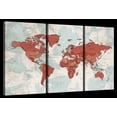 thumbnail image 1 of Elephant Stock Aged World Map Xii Wall Art - Horizontal Multi Panel Canvas - Living Room Wall Decor - Education Multi Panel - Beige And Orange Decor - 45" x 28", 1 of 4
