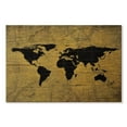 thumbnail image 1 of Elephant Stock Aged World Map Xix Wall Art - Horizontal Canvas Wall Art - Living Room Wall Decor - Map Canvas - Green And Black Decor - 12" x 8", 1 of 4