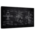 thumbnail image 1 of Elephant Stock Aircraft Blueprint Wall Art - Horizontal Canvas Wall Art - Living Room Wall Decor - Patent Canvas - Black And White Decor - 48" x 32", 1 of 8