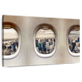 thumbnail image 1 of Elephant Stock Airplane Windows Wall Art - Horizontal Canvas Wall Art - Living Room Wall Decor - Transportation Canvas - Beige And Brown Decor - 45" x 30", 1 of 8