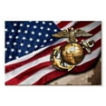thumbnail image 1 of Elephant Stock American Marine Corps Wall Art - Horizontal Canvas Wall Art - Living Room Wall Decor - Military Canvas - Gold And Red Decor - 12" x 8", 1 of 4
