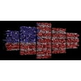 thumbnail image 1 of Elephant Stock Ammunition Usa Flag Wall Art - Horizontal Multi Panel Canvas - 5 Pieceliving Room Wall Decor - Photography Flags Multi Panel - Black And Brown Decor - 92" x 42", 1 of 4
